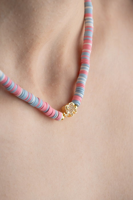 Heliophilia Silver Collar de Elefantes Multicolor KL-0876